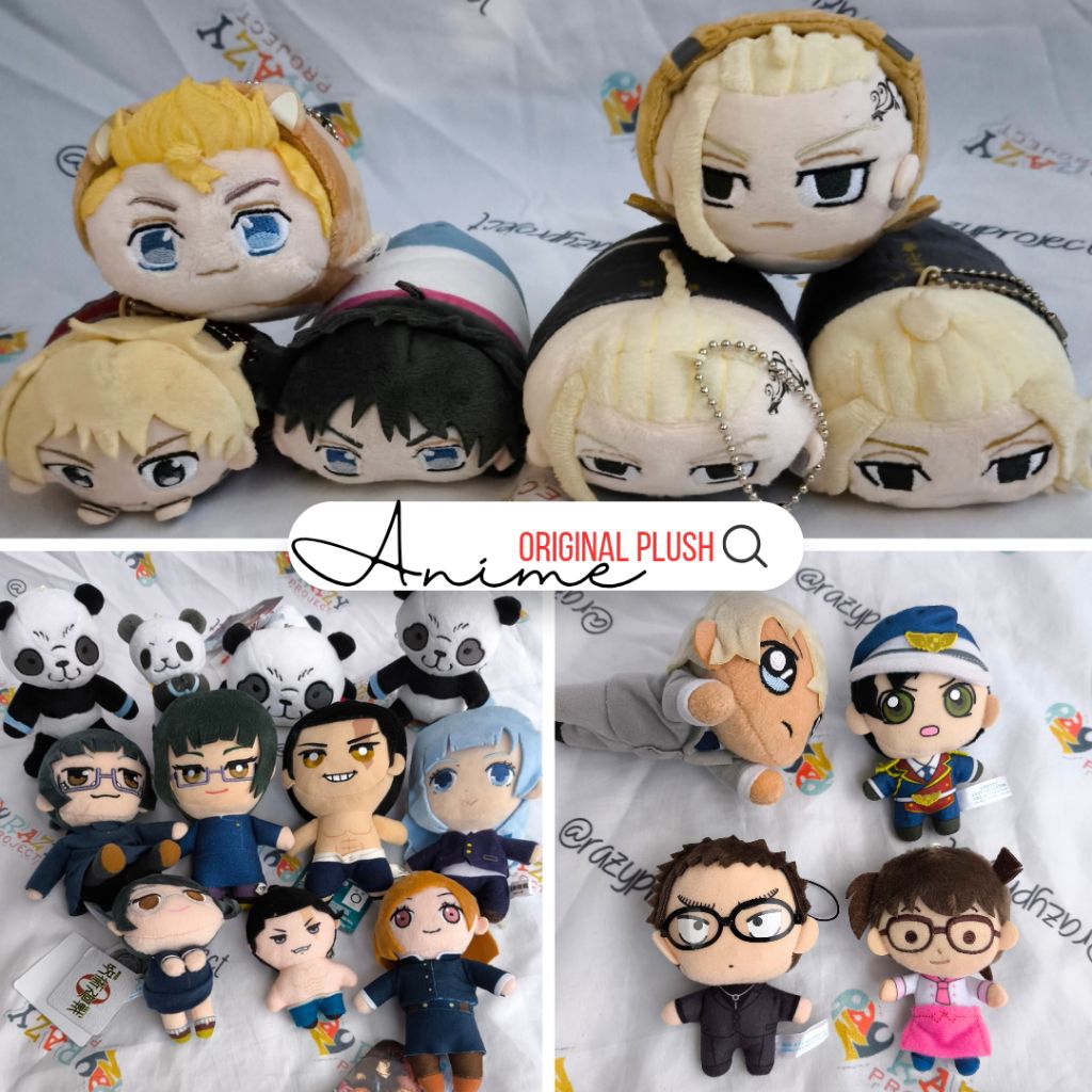 Anime Original Plush Boneka Karakter Jepang Kimetsu no Yaiba Jujutsu Kaisen Tokyo Revengers Idolish 