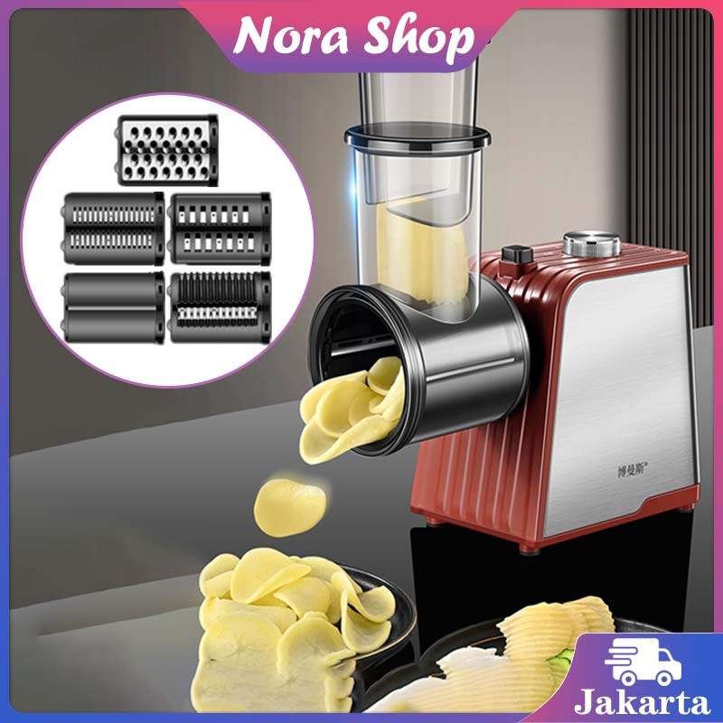 1Set Alat Pemotong Sayuran / Alat Pemotong Sayur Elektrik / Slicer Sayuran Kentang Bawang Multifungs