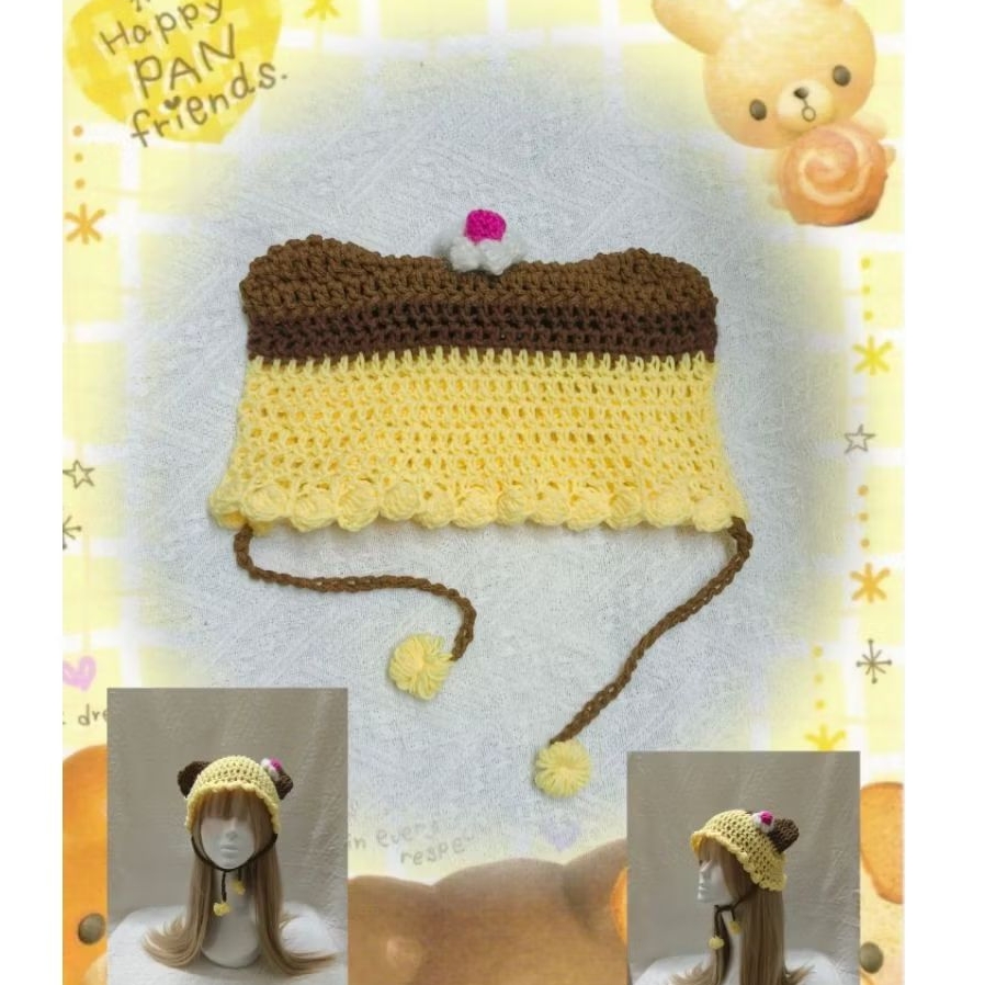 HANDMADE POMPOMPURIN BEANIE HAT/JAEHYUN NCT 127/NCTZEN/NCT127/AESTHETIC ESTETIK/KAWAI STYLE/SANRIO/P