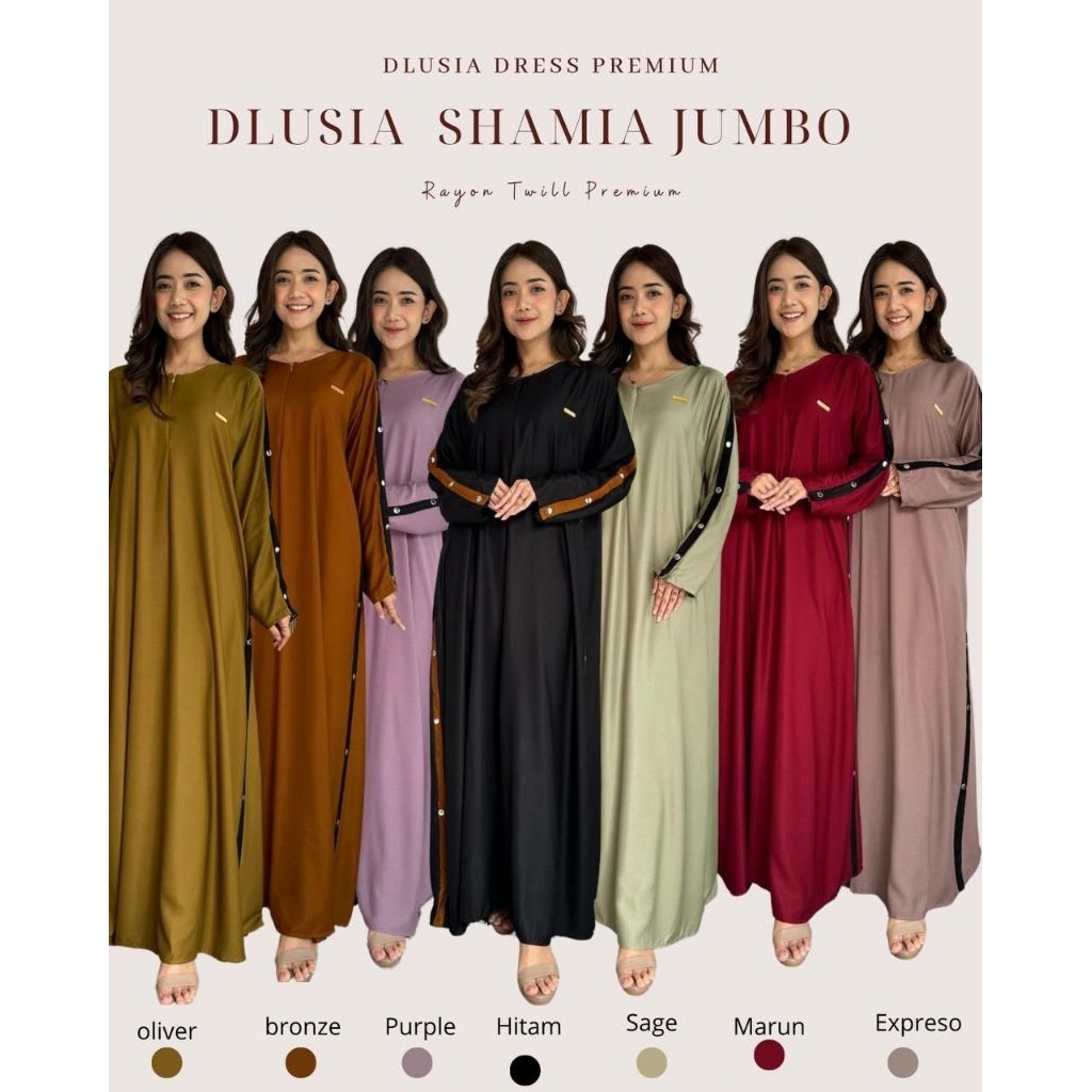 DLUSIA DRESS SHAMIA TWILL PREMIUM by DLUSIA DRESS ORIGINAL