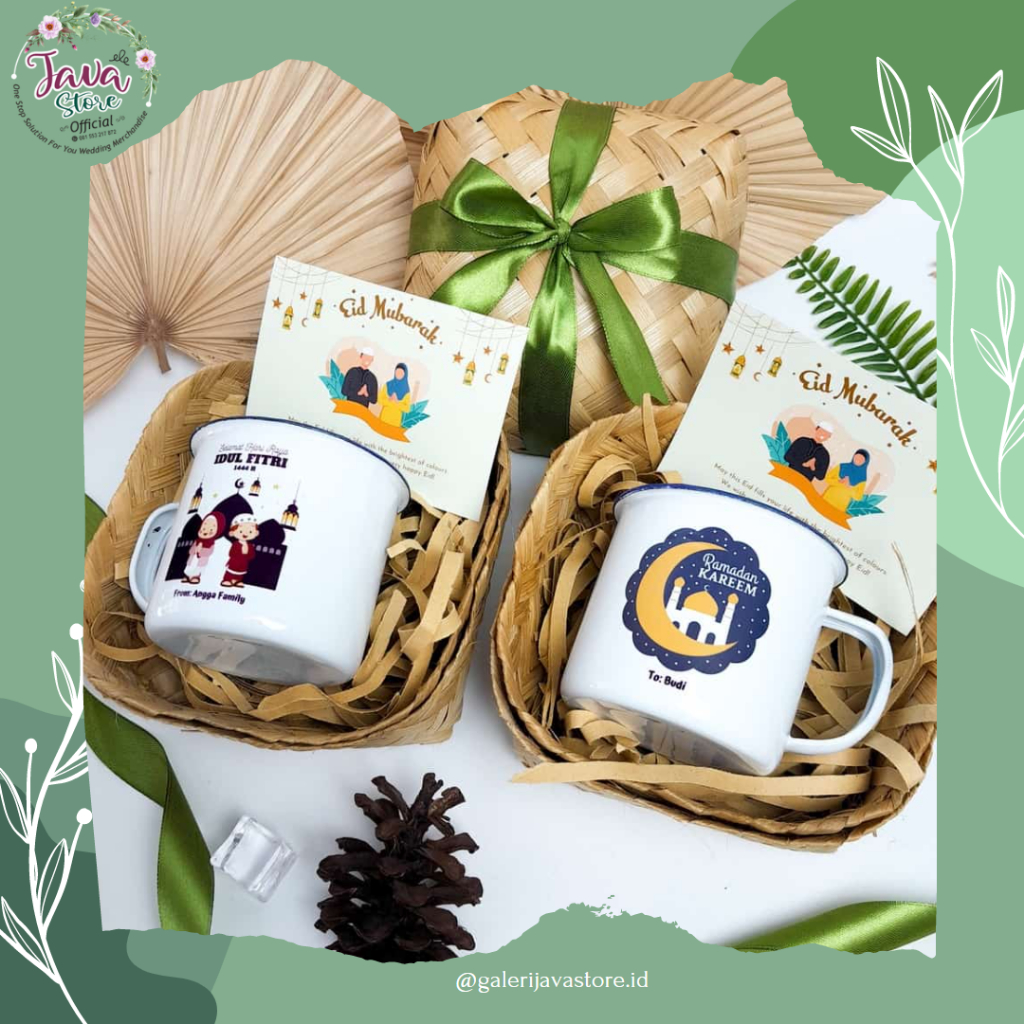 JAVA STORE| SOUVENIR MUG ENAMEL| DESAIN CUSTOM| SOUVENIR PERNIKAHAN| KHITAN| PENGAJIAN| HAJATAN