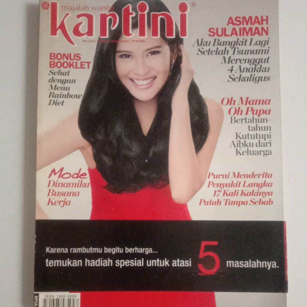 Majalah Kartini Tahun 2012 Cover Diandra Paramitha Sastrowardoyo (Dian)