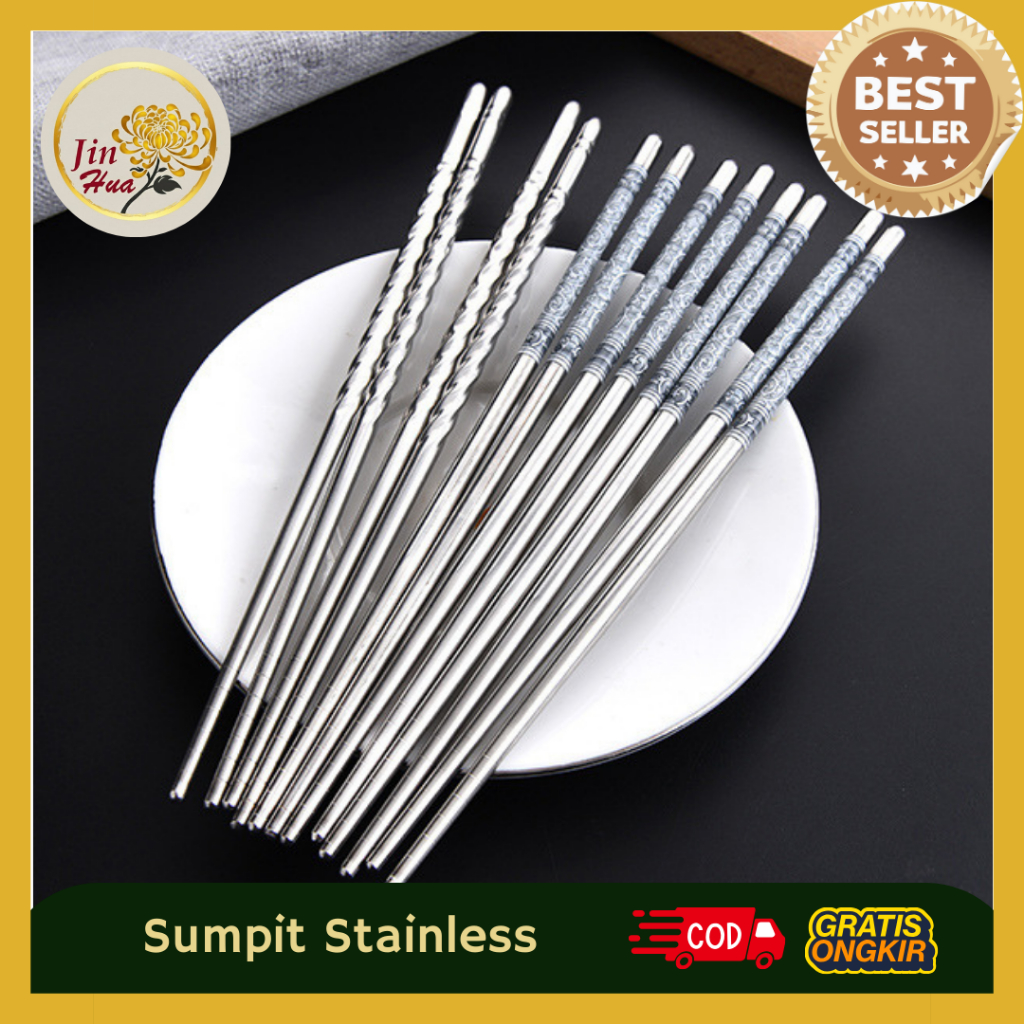 JH Sumpit Stainless Steel / Sumpit Stainless Tahan Karat / Sumpit Stainless Polos / Sumpit Stainless