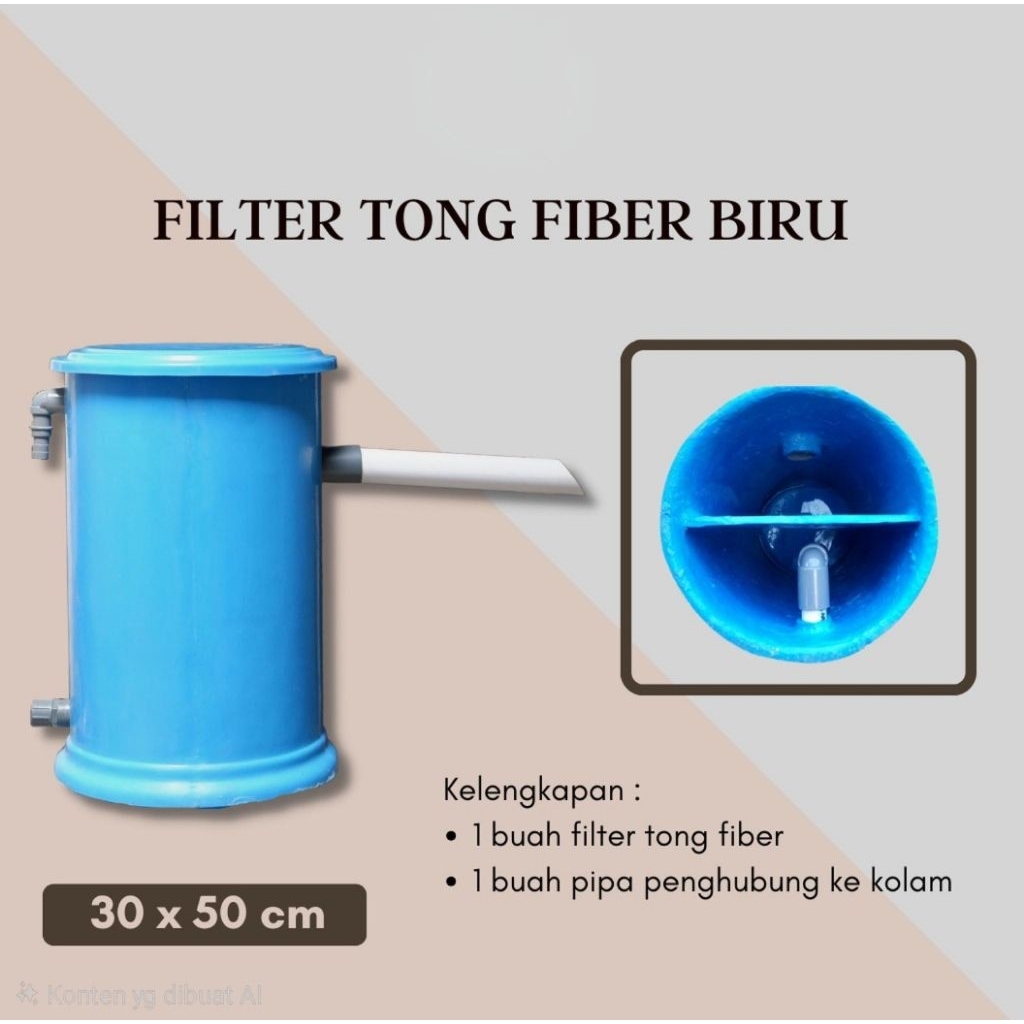 Filter Tong Fiber / Tong Filter Kolam Ukuran 30x50 cm