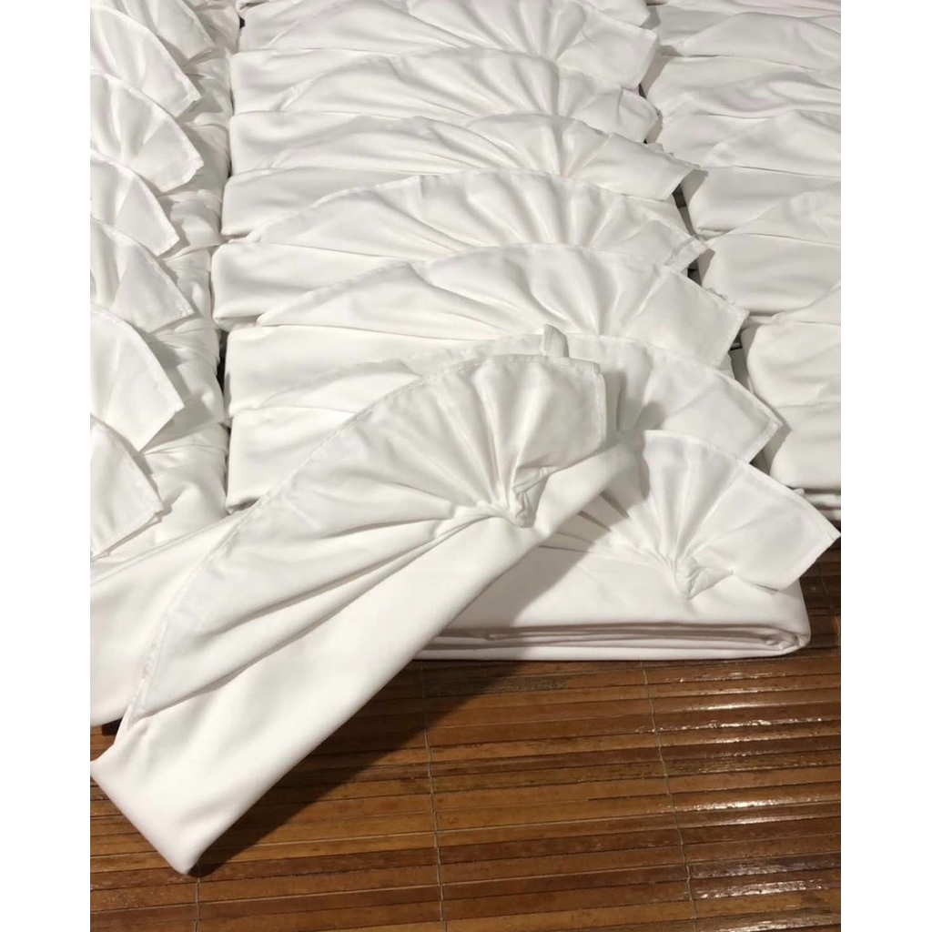 Udeng Putih Halus Rimpit Setengah Jadi