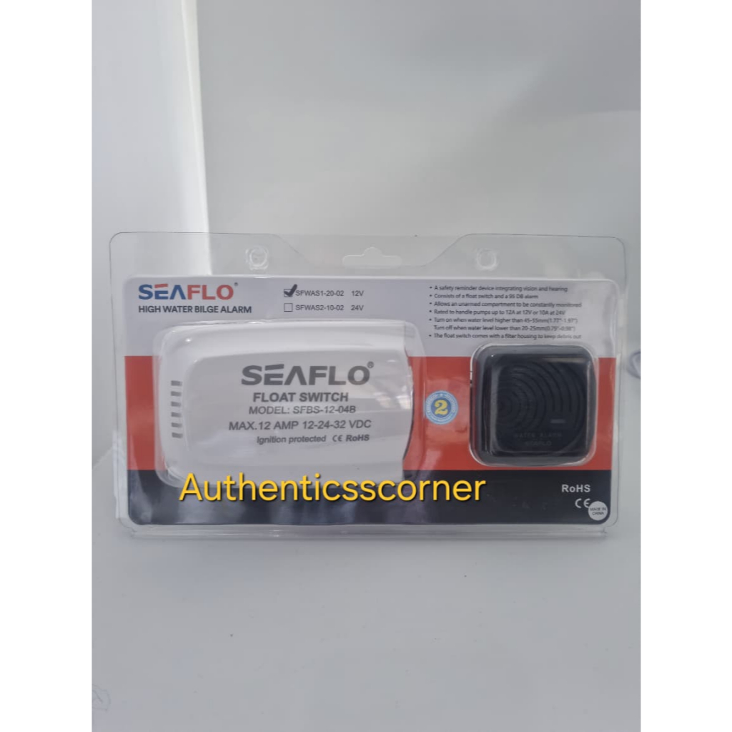 Float Switch Seaflo High Water Bilge Alarm 12 V 20 A