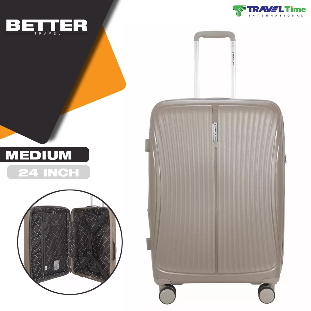 Koper ukuran sedang 24 inch TRAVEL TIME hardcase kuat polypropylene tsa expandable di perbesar origi