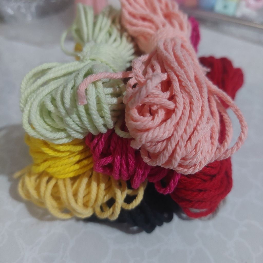[MINIMAL ORDER 10RIBU] 8meter tali macrame 2mm/benang katun rajut 2mm