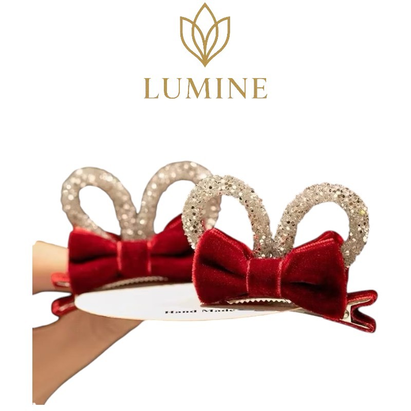 LUMINE Jepit Rambut Pita Sepasang | Jepit Rambut Ala Korea | Jepit Rambut Ala Jepang | Jepit Rambut 