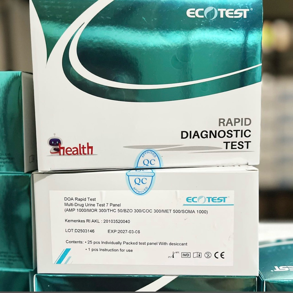 tes strip narkoba- 7 parameter soma / drug tes abuse multi6 ecotest isi 25 tes