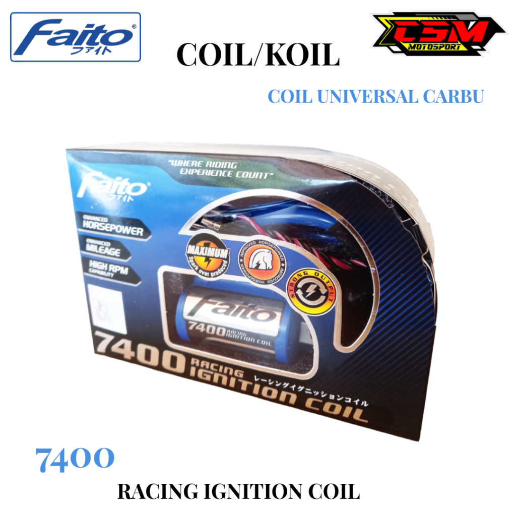 COIL KOIL RACING FAITO 7400 KARBU UNIVERSAL HIGH VOLTAGE