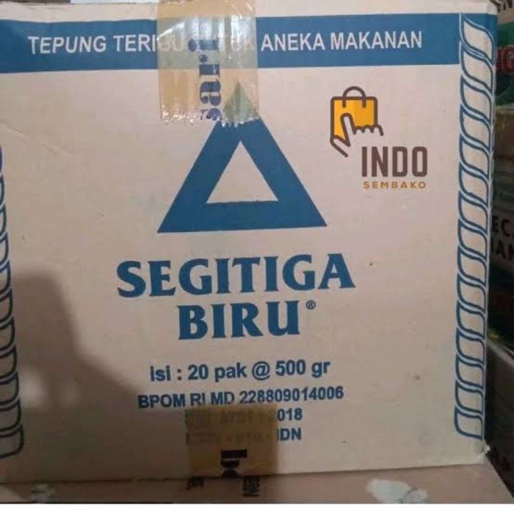 tepung terigu segitiga biru 500gr 1 dus isi 20pack