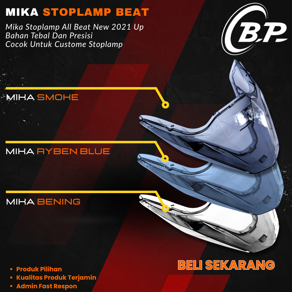PAKET MIKA + HOUSING BEAT DELUXE GEN 2 DUDUKAN LAMPU STOPLAMP BEAT DELUXE GEN 1 REPLEKTOR LAMPU BUAT