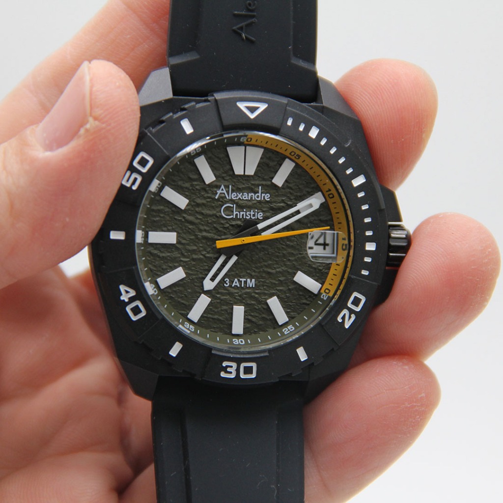 Jam Tangan Pria Alexander Christie Original Rubber Strap Tanggal 6684