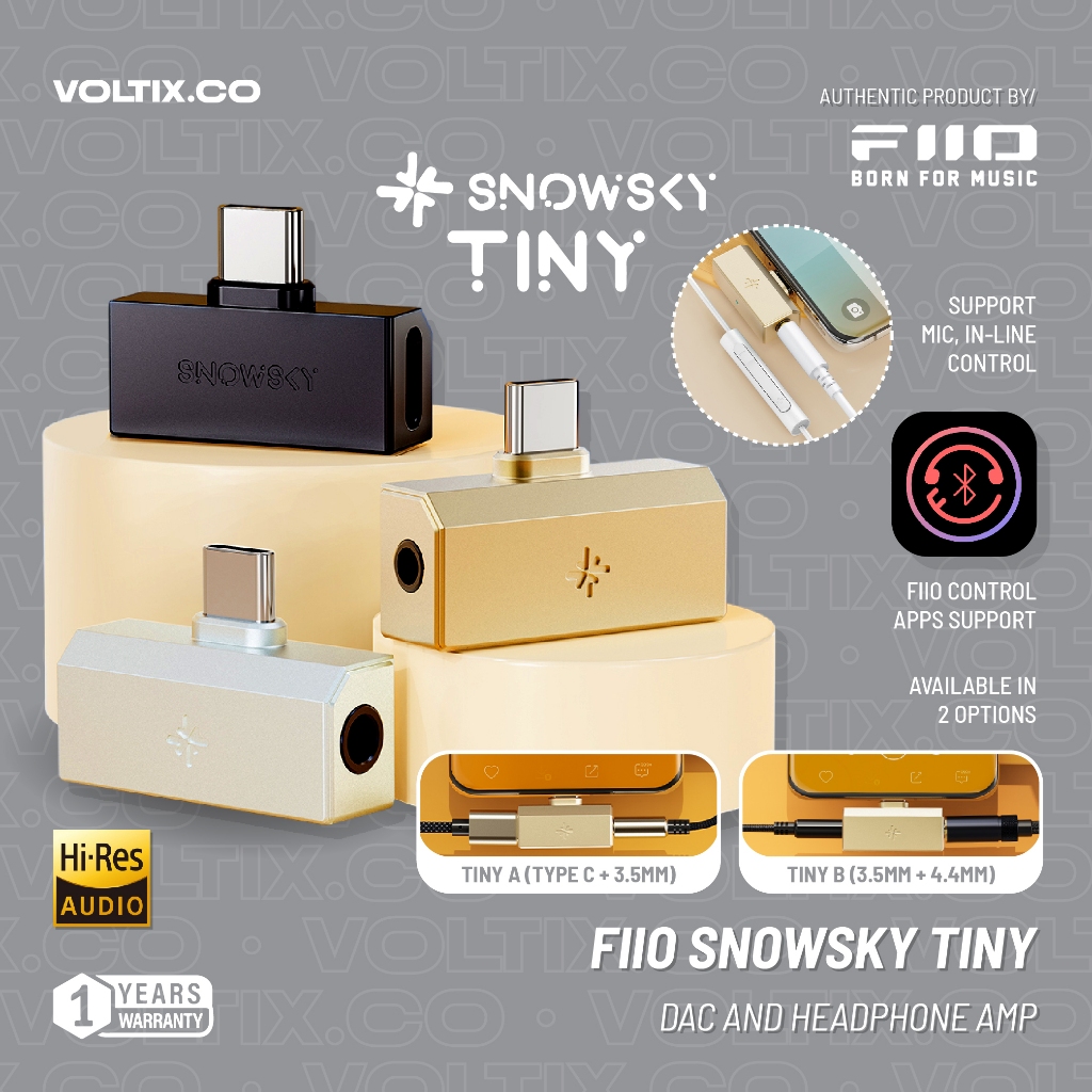 Fiio Snowsky Tiny Mini Portable Dongle DAC Dongle Garansi Resmi INTIUM