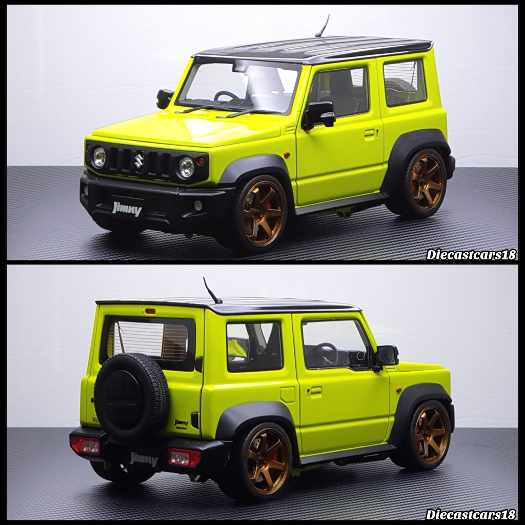 1/18 BM Creations Suzuki Jimny Yellow Custom Velg TE37