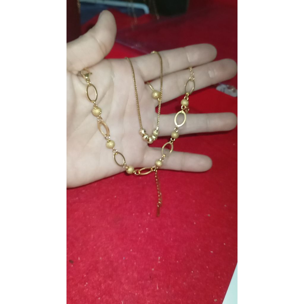 satu set model Boba perhiasan titanium