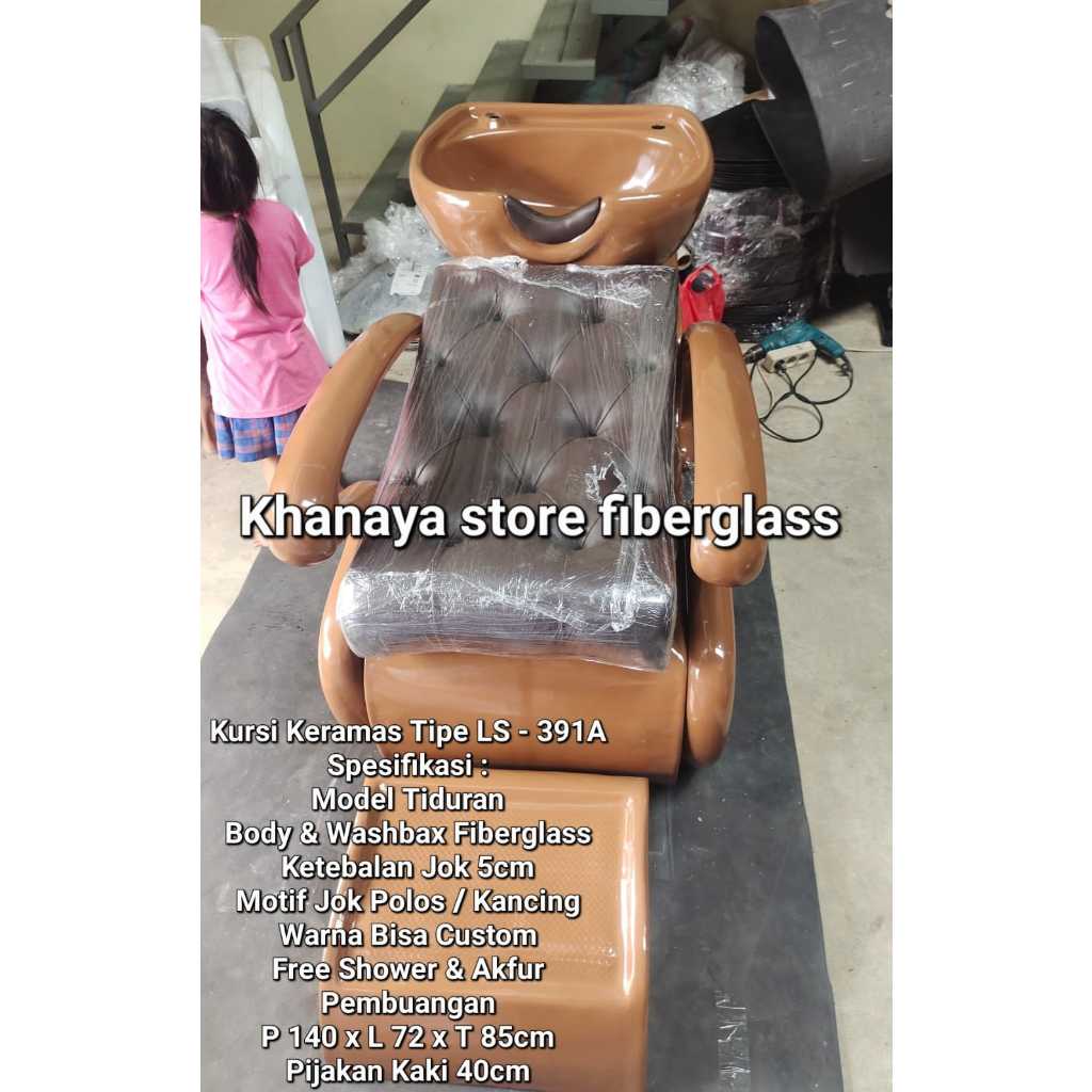 Kursi keramas salon tipe tiduran/Sofa keramas fiber/bangku salon fiber/washbak keramas baru