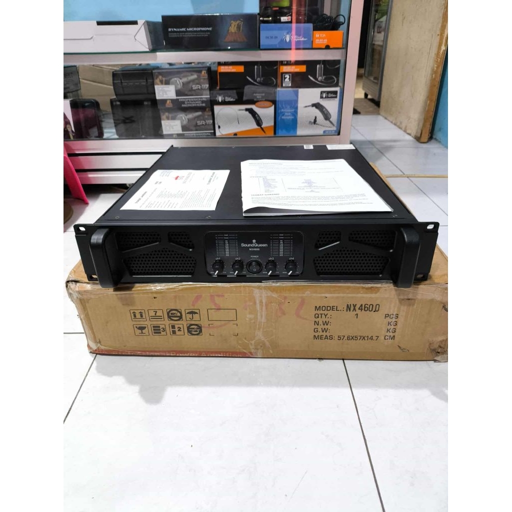 Power Ampli Soundqueen NX4600 NX 4600 4 Chanel Power Amplifier NX 4600 SQ Sound Queen 4 channel 600 
