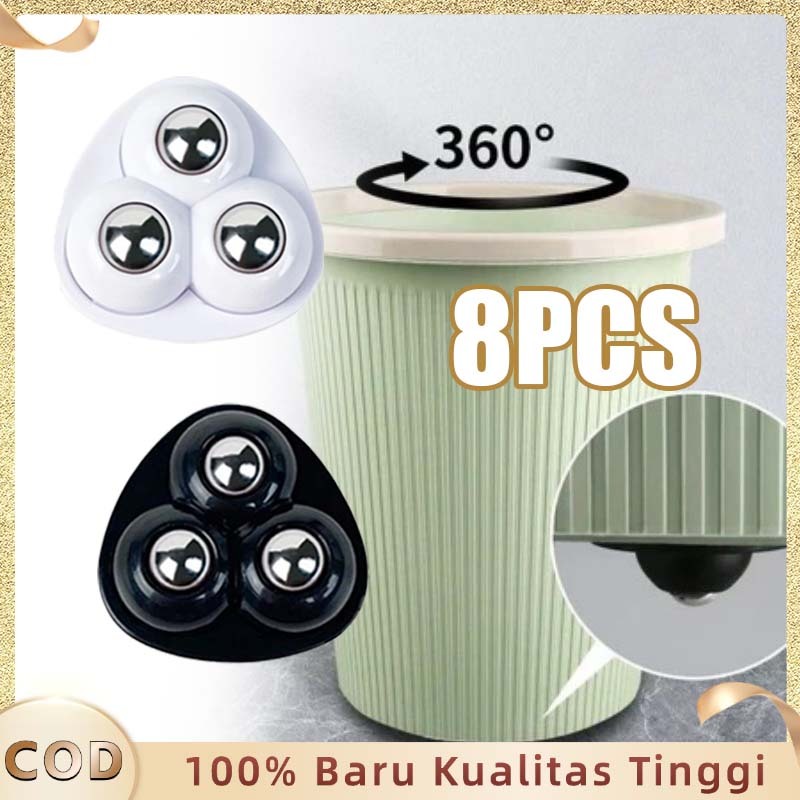 Roda Kecil 360 Derajat Roda Tempel Serbaguna 8pcs Roda Tempel Kecil Serbaguna Tempel Mini Kaki Meja