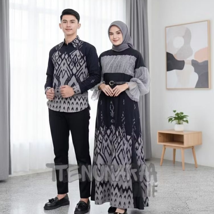 Baju Couple Kondangan Batik Modern – Setelan Pasangan Muslim Elegan