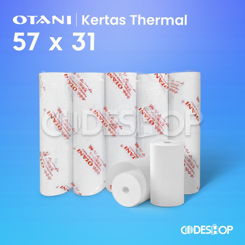 KERTAS STRUK KASIR PRINTER THERMAL BIRU 57X31 OTANI BIRU