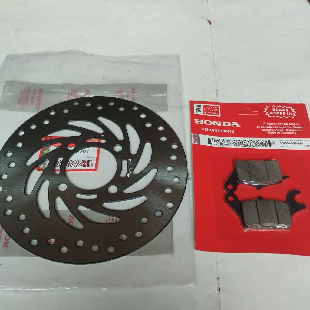 paket piringan cakram dan dispad depan revo absolute/revo f1/blade/supra x 125 f1 KWB
