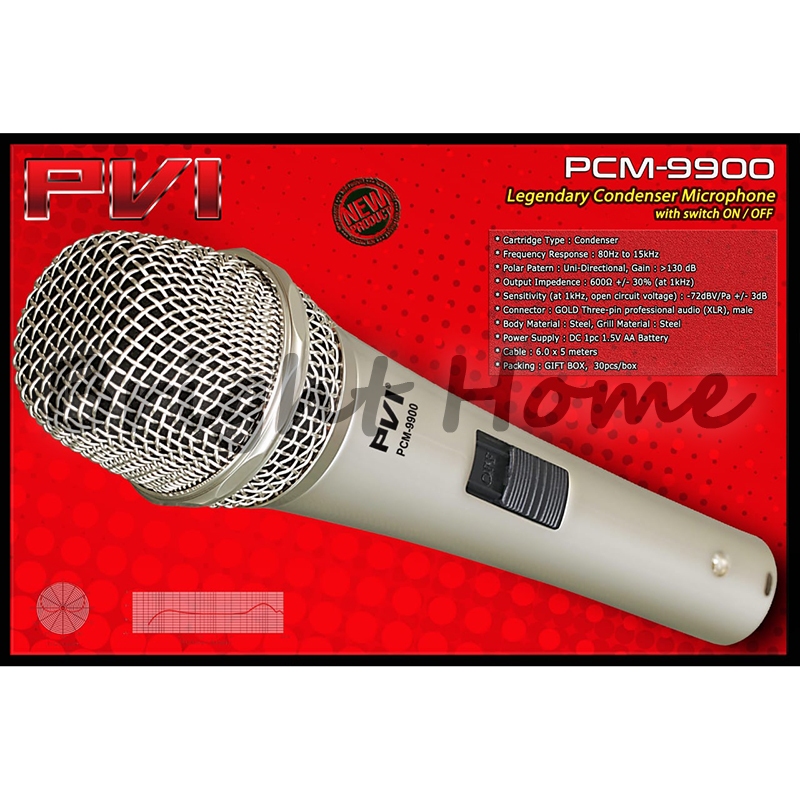PVI PCM-9900 PCM9900 Microphone Condenser Mic Cable Mikrofon Kabel 5 Meter