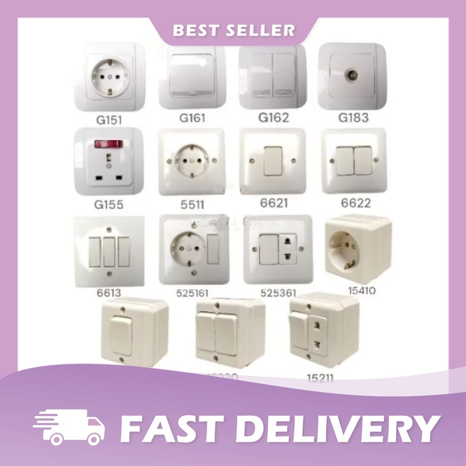 SAKLAR LAMPU SAKLAR BROCO STOP KONTAK GALLEO