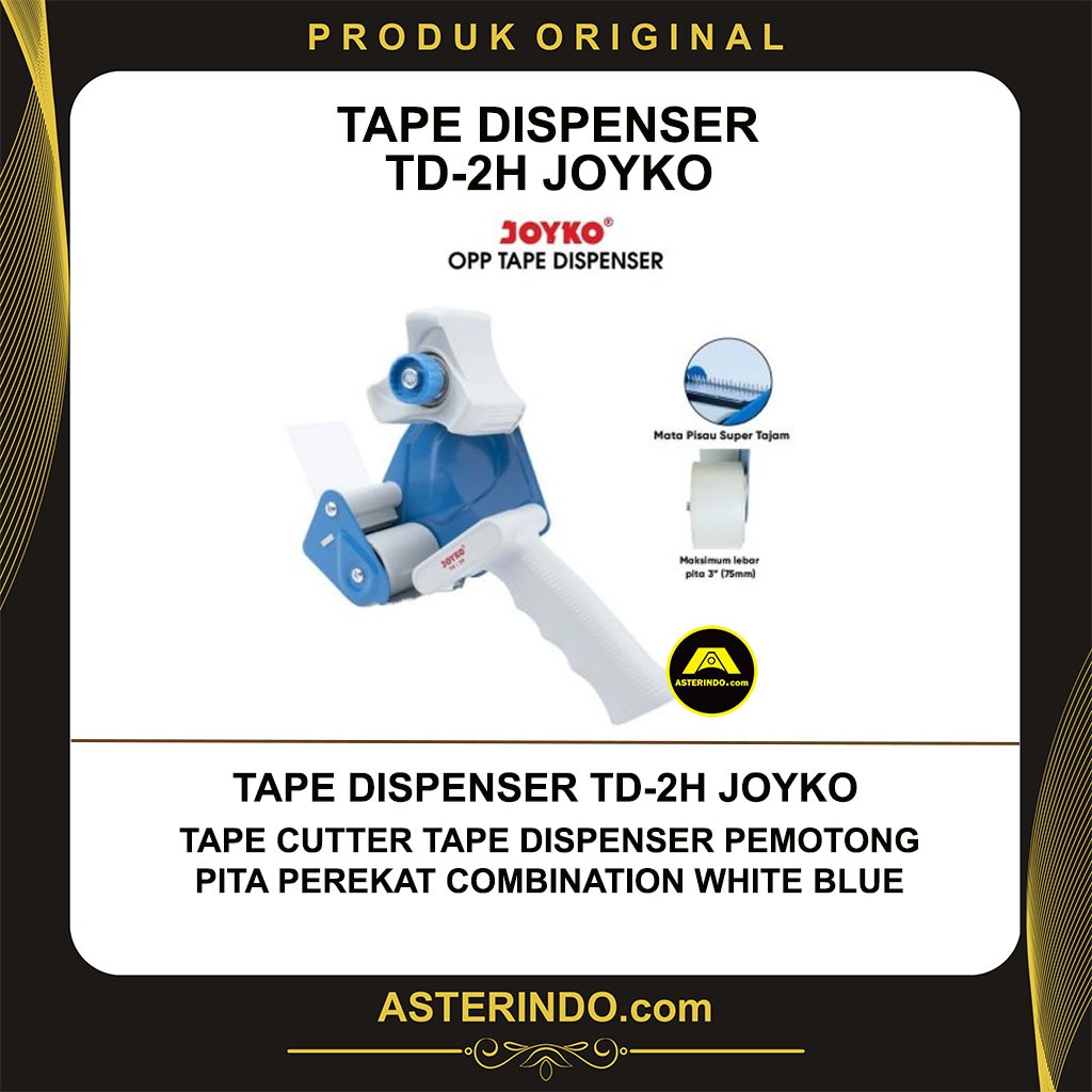 Tape Dispenser TD-2H White Blue TD 2H TD2H JOYKO