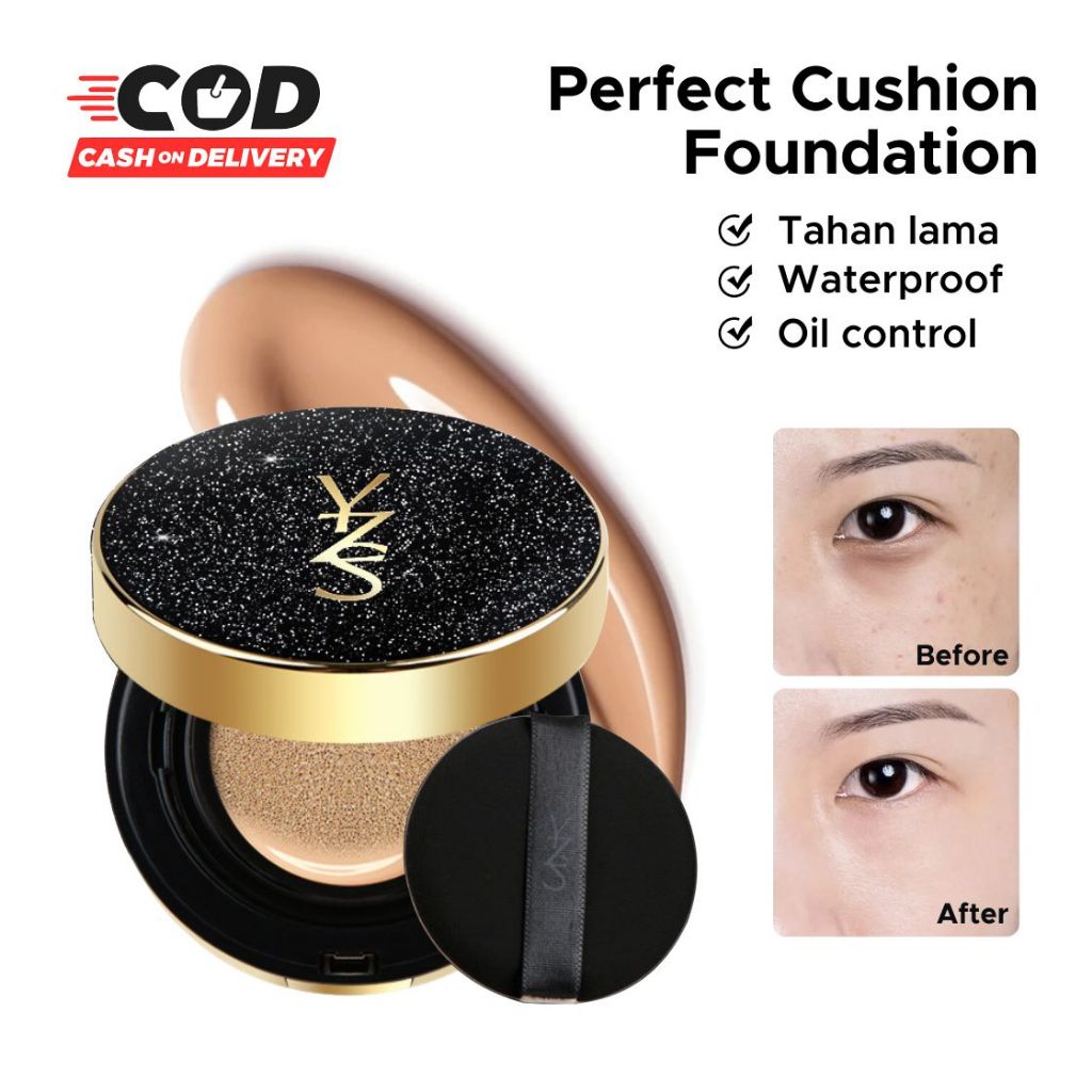 Air Cushion BB Cream Foundation Waterproof Alat Bedak Tahan Lama dan Glowing