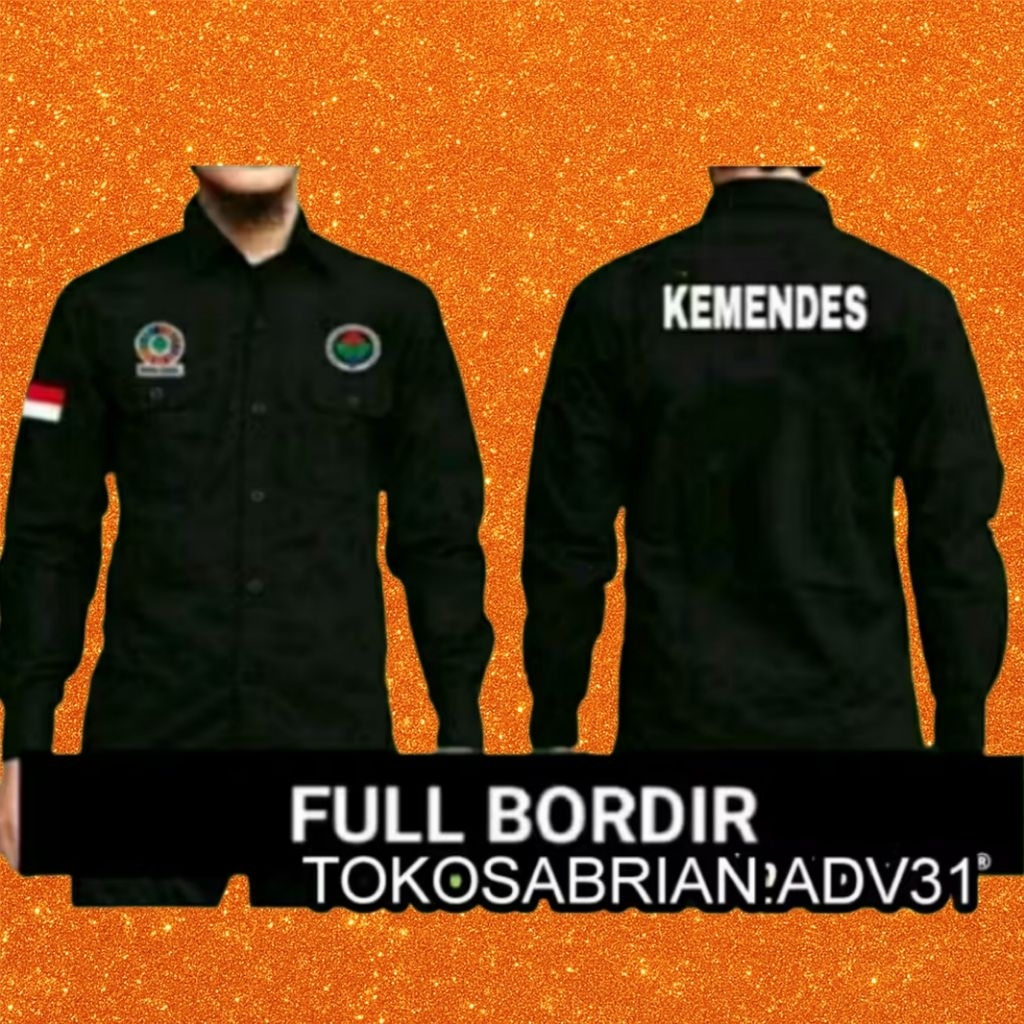 Kemeja Kemendes seragam Kemendes kemeja bordir