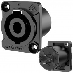 100% ORI SOKET CASIS SPEAKON 4 PIN HITAM MATRIX ROXTONE RS4MD-T / SOKET SPIKON 4 PIN HITAM / SOKET S