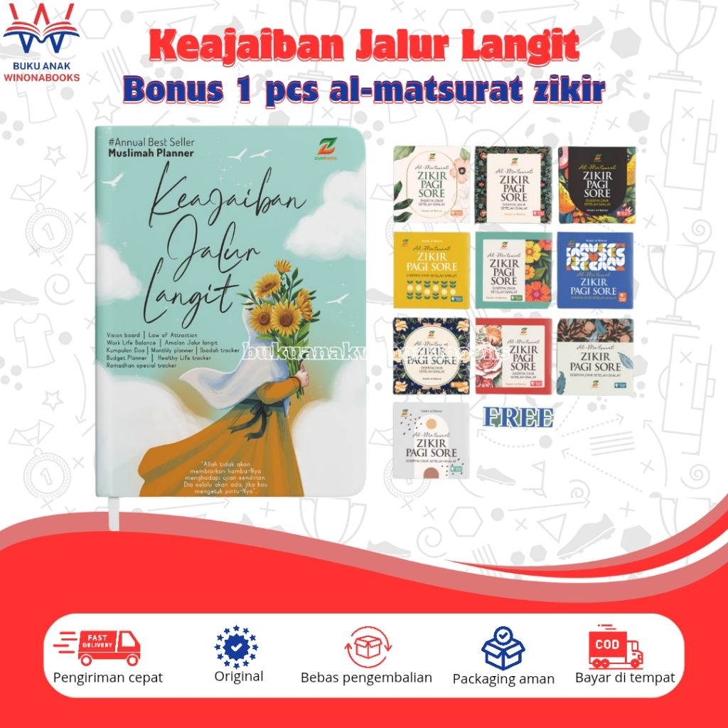 Jurnal Muslimah Planner : Keajaiban Jalur Langit best seller free 1 al matsurat cantik buku anak win