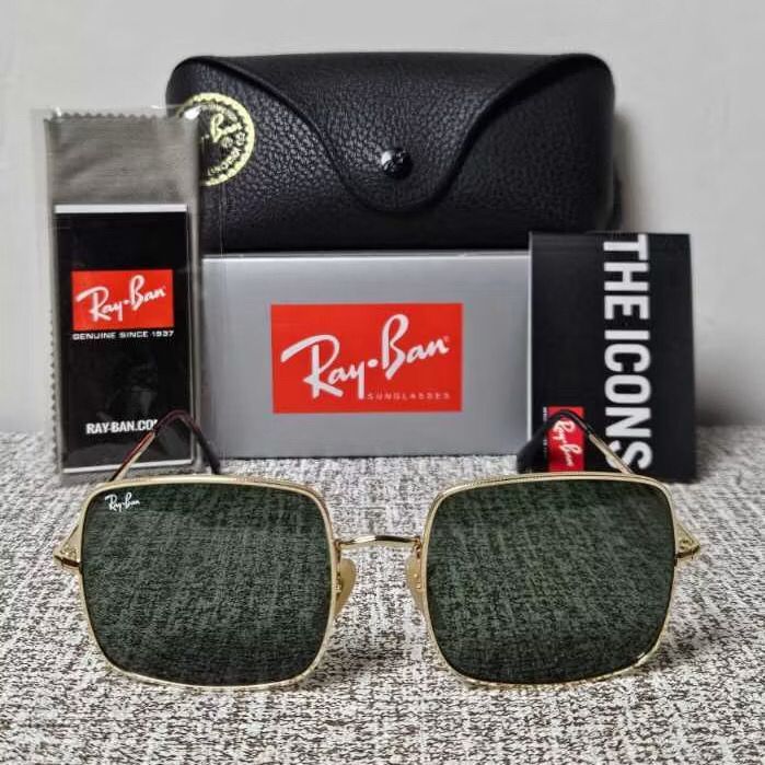 Kacamata RayBan Square RB1971 9147/31 54 19 145 3N Gold Green Original