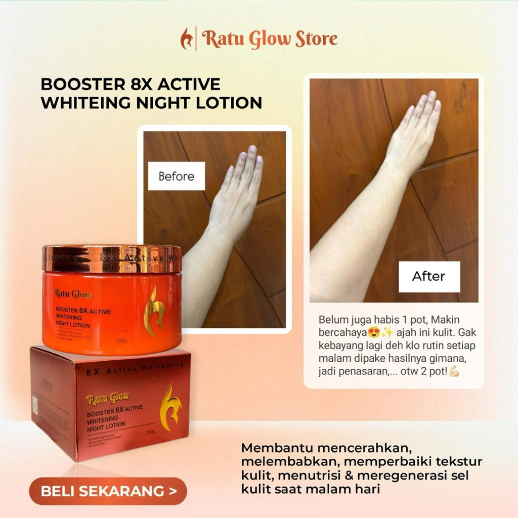 Hb RATU GLOW 8X MENCERAHKAN KULIT (FREE SHEET MASK RATU GLOW)