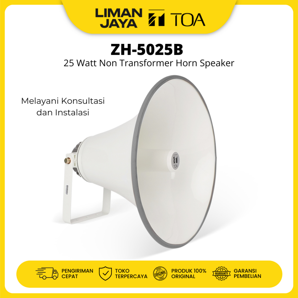 TOA ZH-5025B Speaker Horn Corong Masjid 25 Watt Low Impedance 16 Ohm ZH5025 ZH5025B