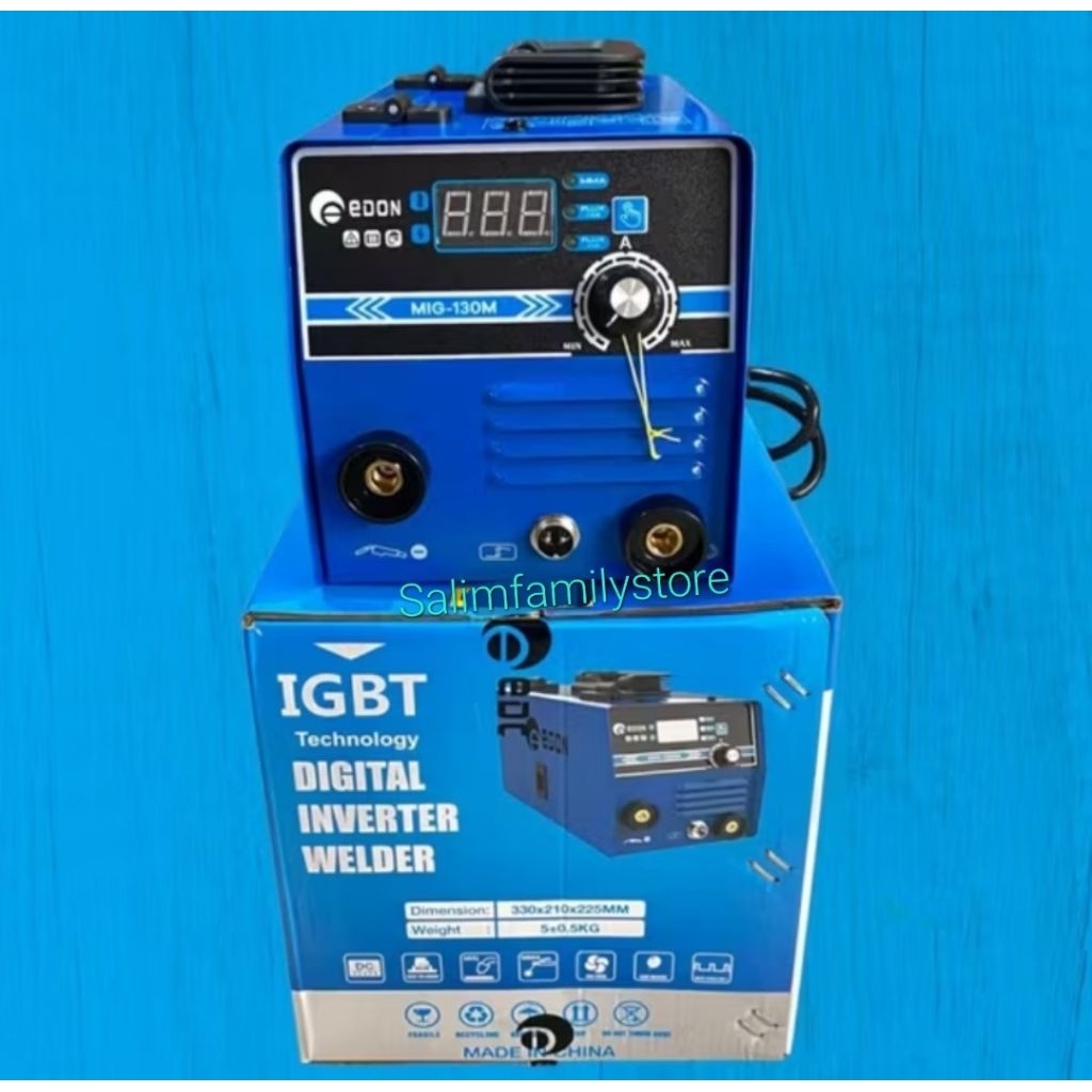 Mesin Las MIG Tanpa Gas CO2 Digital Inverter Welder 900 Watt Edon Mig-130M