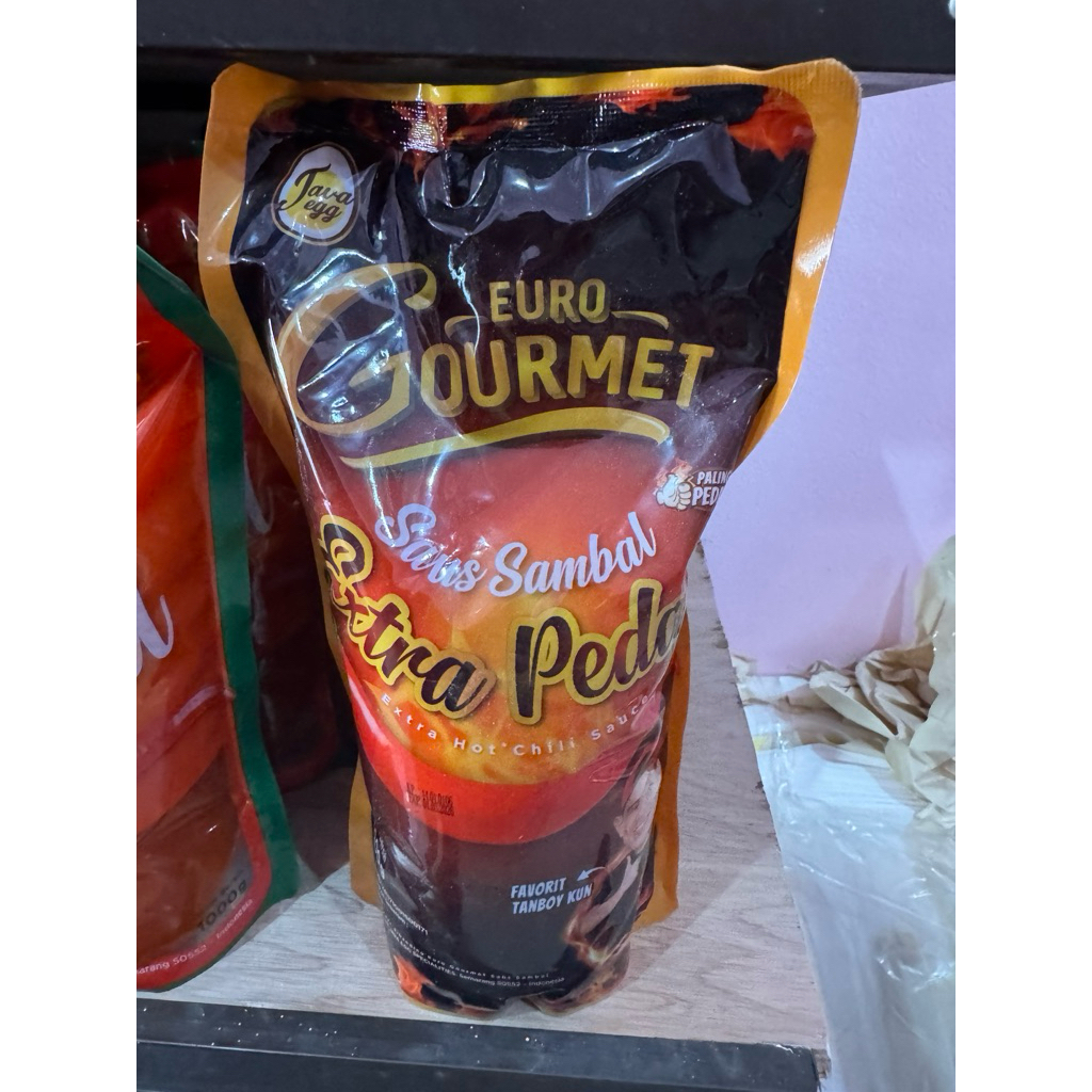 Euro Gourmet saos sambal extra hot 1kg. saos sambal euro gourmet 1kg