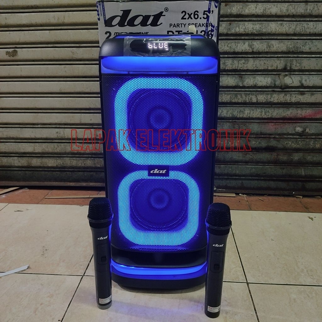 Speaker Portable Wireless Dat DT 2126 Party Series Original Doubel Magnet 6 inch | LAPAK ELEKTRONIK