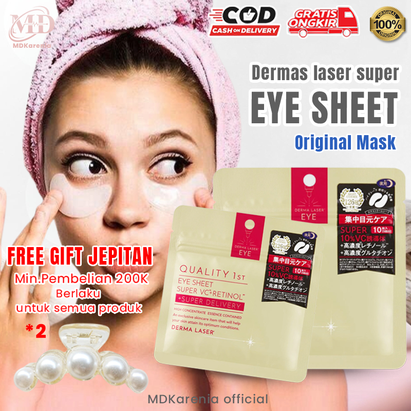 Derma Laser Eye Sheet Super VC Retinol / READY STOCK Derma Laser Eye Sheet Super VCR Original Japan 