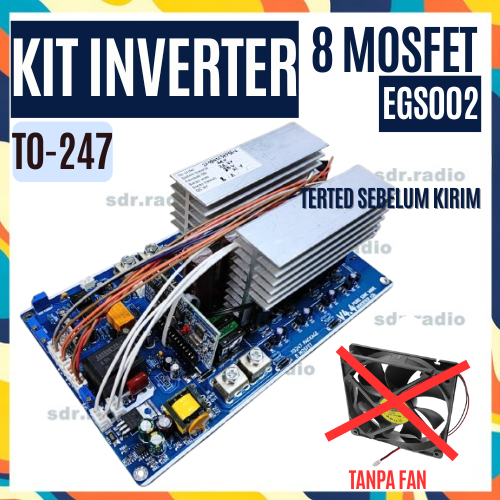 Inverter Low Frekuensi 8 MOSFET DC To AC 220v Frequency psw 8Mosfet EGS002 Kit Inverter Power Pure S