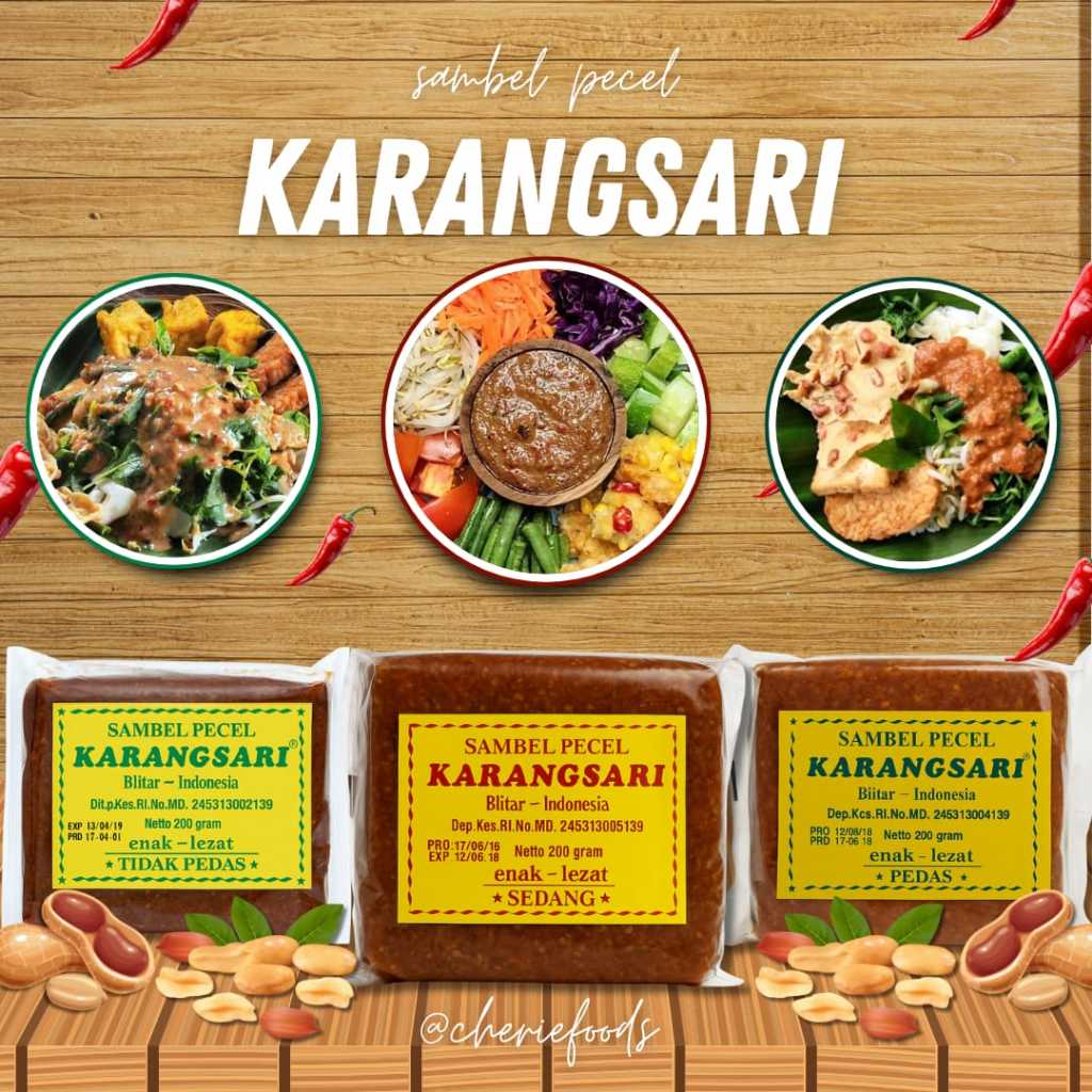 Sambal Pecel Kacang Karangsari Blitar 200 Gram – Bumbu Pecel Tradisional