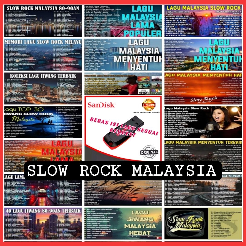 USB MOBIL MP3 LAGU SLOW ROCK MALAYSIA - USB MP3 BISA BUAT DI MOBIL - USB FLASHDISK ISI MP3 LAGU SLOW