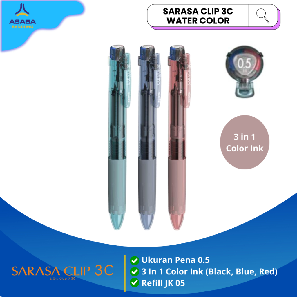 Asaba Bandung - Sarasa Clip 0.5 Water Color / Sarasa Limited / Sarasa Sanrio / Sarasa 0.5