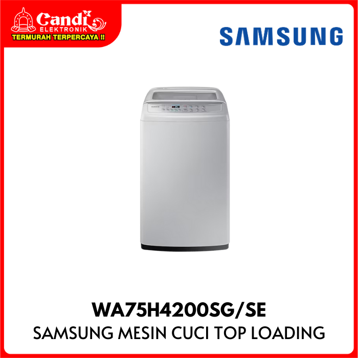 SAMSUNG Mesin Cuci Top Loading 7,5 KG Wobble Pulsator WA75H4200SG/SE
