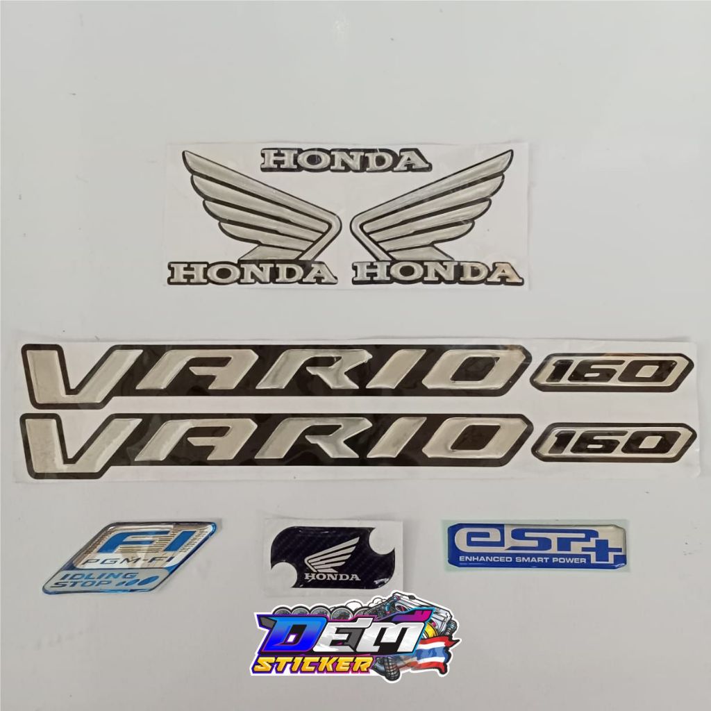 Emblem crum  vario 160 paketan,emblem vario 160 satu set untuk motor vario 160