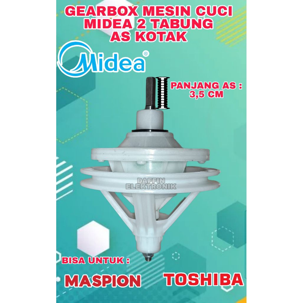 Gearbox Mesin Cuci 2 Tabung Midea