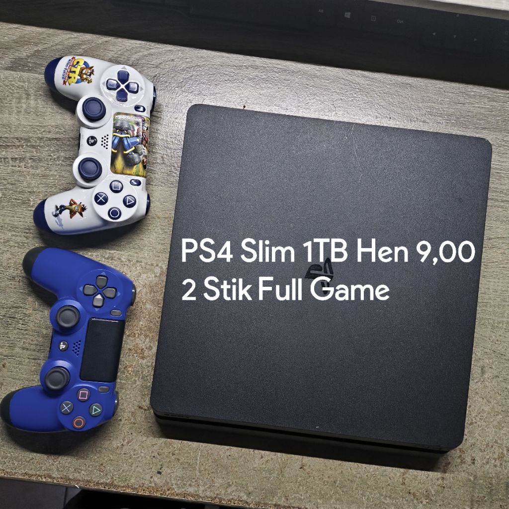 PS4 Slim 1TB Hen 9.00 Full Game 2 Stik