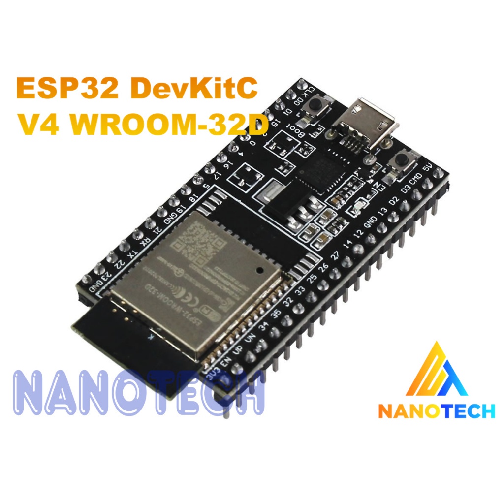 ESP32 DevKitC V4 WROOM-32D Tanpa Kabel